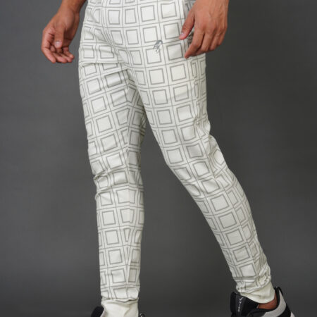 THE 3D CUBE JOGGERS - OFF WHITE