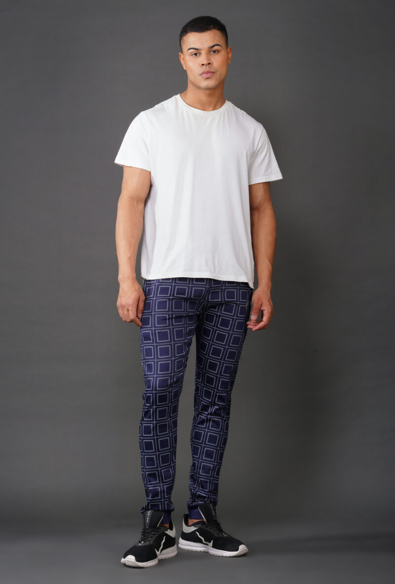 THE 3D CUBE JOGGERS - BLUE - Image 3