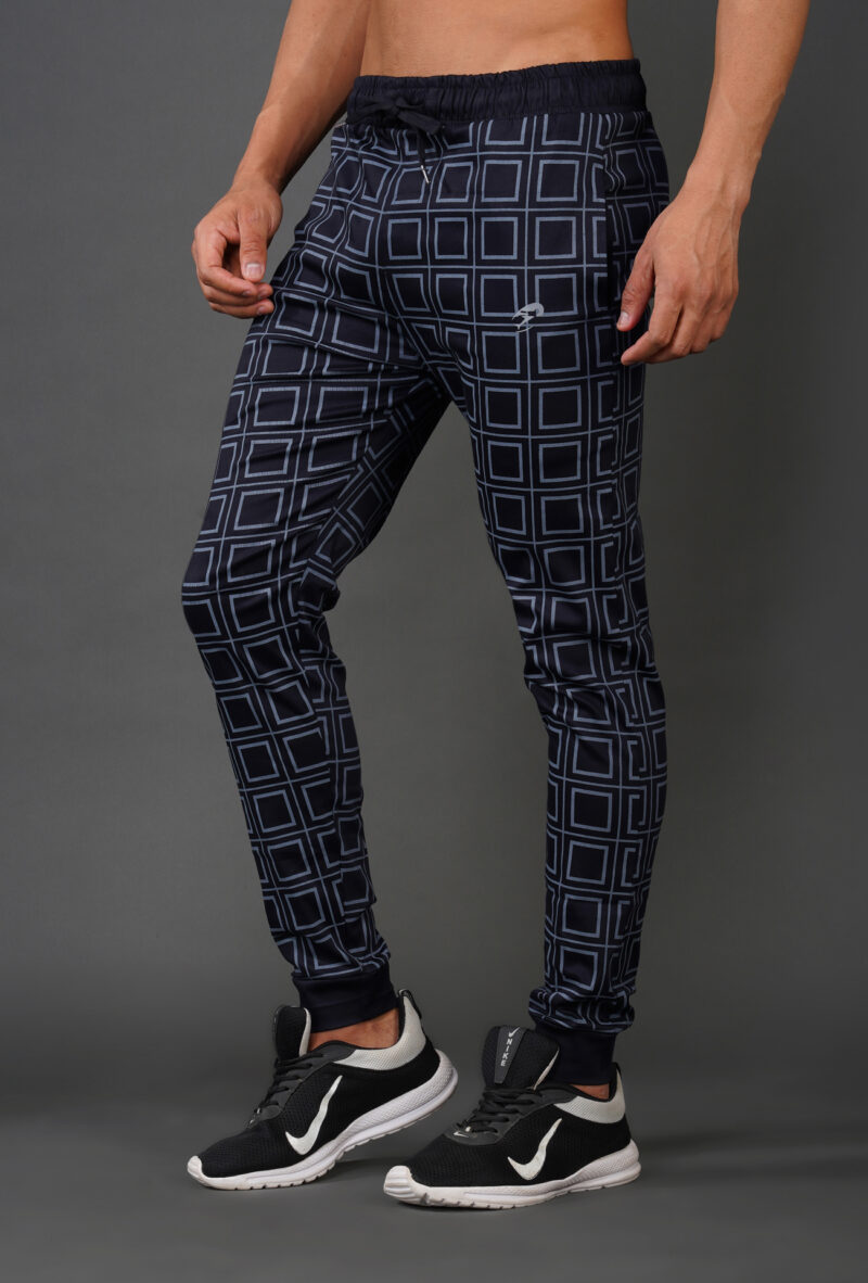 THE 3D CUBE JOGGERS - BLUE